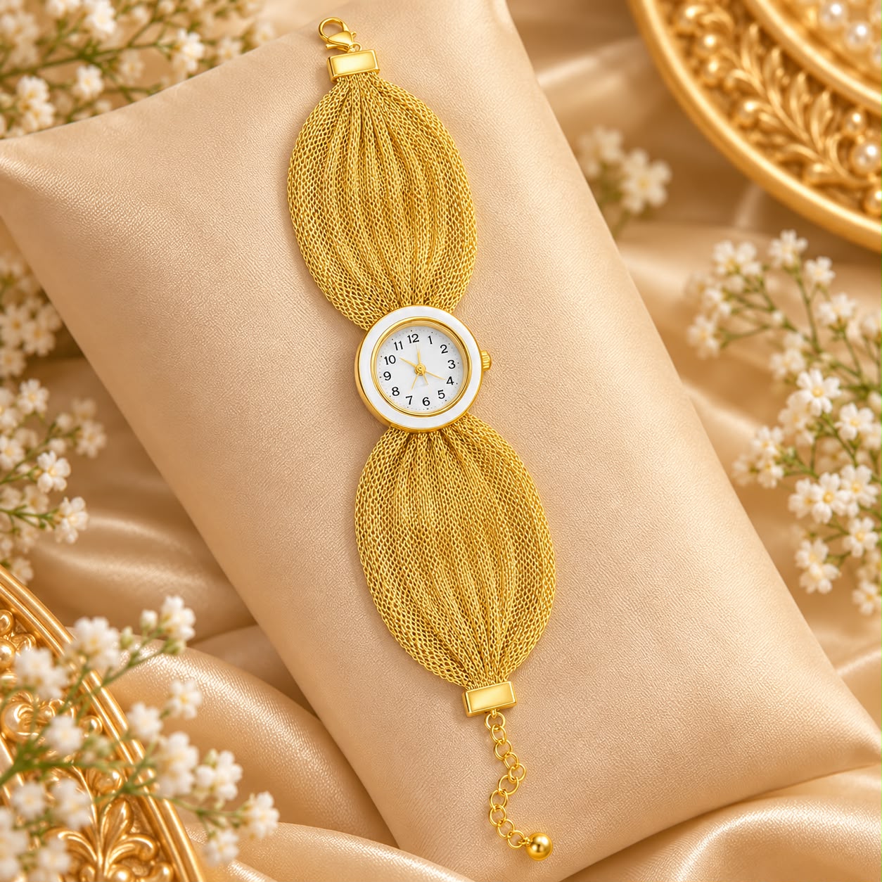 Gold Mesh Bracelet Watch