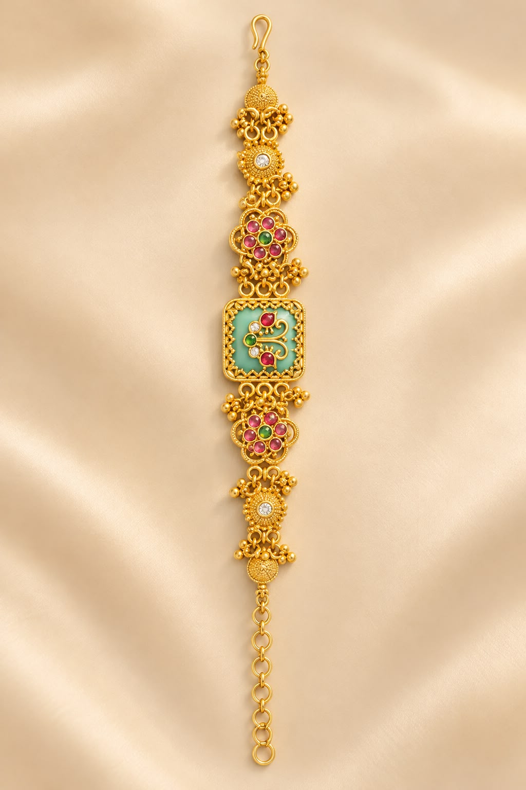 Royal Meenakari Kundan Bracelet Watch