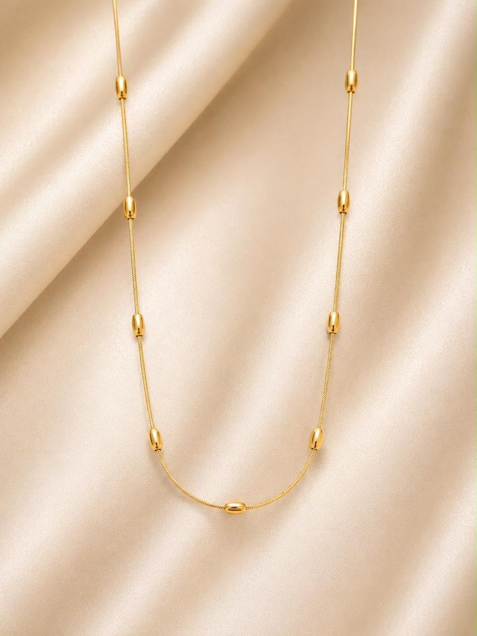 Product Details – Gold Beaded Chain Necklace