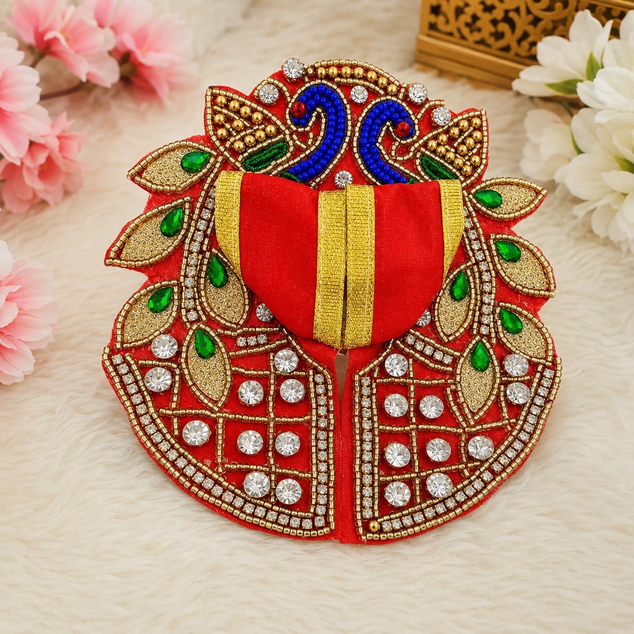 Product Name: Designer Yellow Embroidered Poshak with Pearl & Bead Work